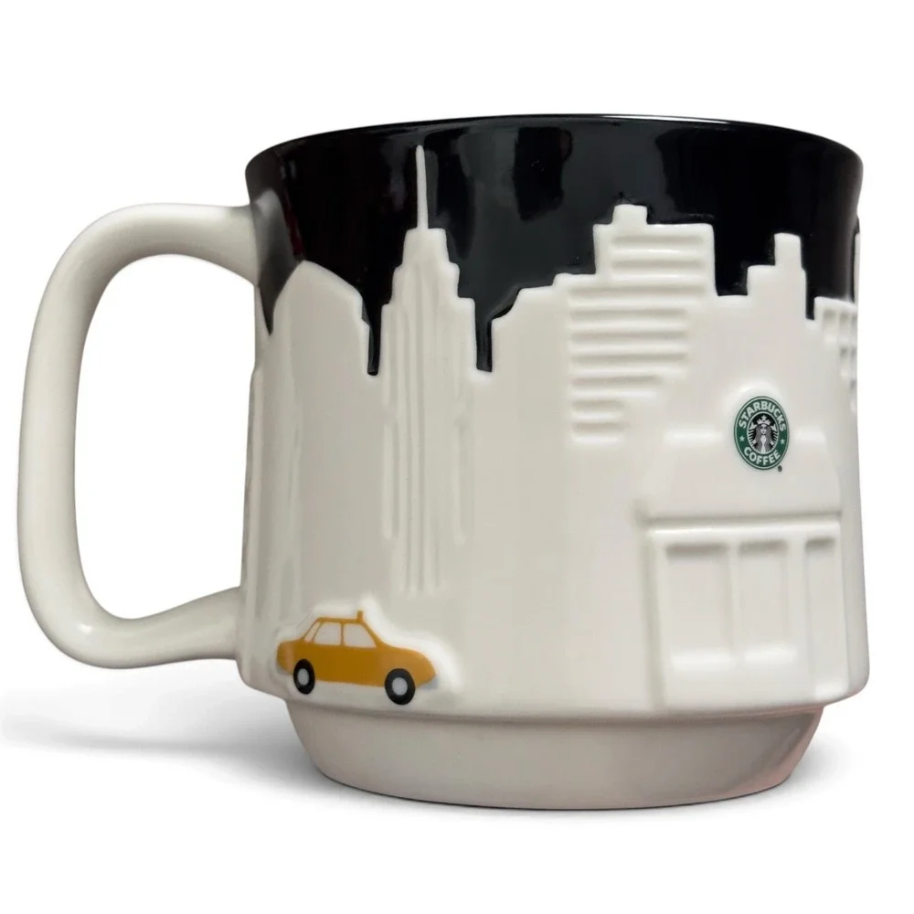 Starbucks 2010 Collector Series New York City 3D Relief Skyline Coffee Mug 16oz